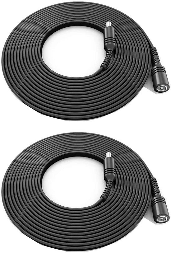 Cavo di estensione DC da 6 metri con jack 21 mm / 55 mm per adapter CCTV - Compatibile con Security camera, IP-camera, DVR, LED-strip, monitor - 2 pezzi