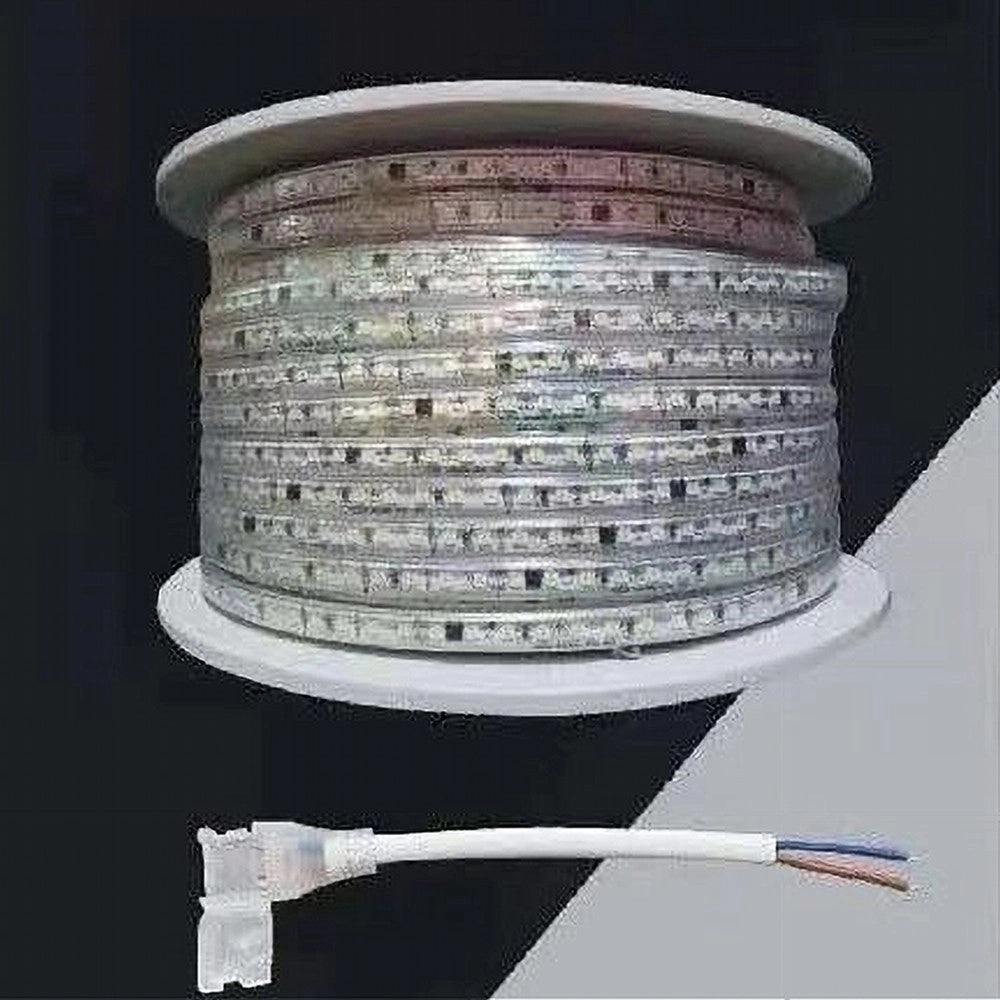 Trade Shop - Striscia Led 3535 220v 12w/mt 120led/mt 100 Metri 8 Mm Luce Celeste 3535-120d-ce -