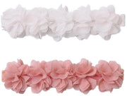 Cintura per capelli - Corona di fiori - Materiale soffice - Chiffon - Ideale per neonati - Regolabile - Adatto per neonati