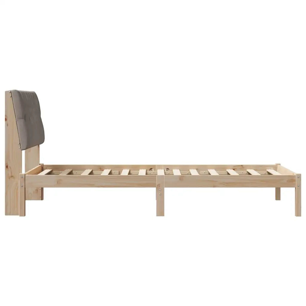 Letto con Testiera Rivestita con testiera Marrone 100 x 200 cm