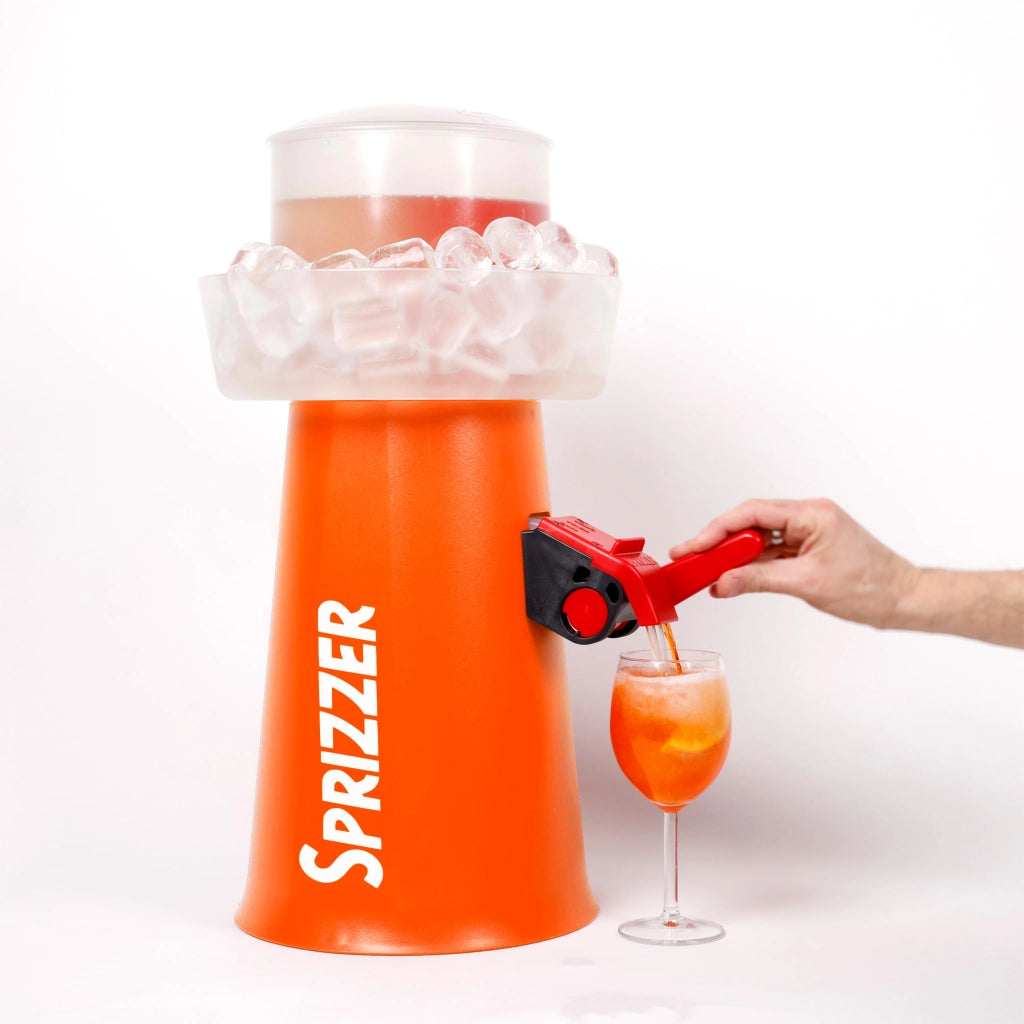 SPRIZZER Kit Arancio in Plastica per Aperitivi con 3 Bicchieri Originali – Set Completo Design Italiano Resistente e Leggero – SPRIZZER-ARANCIO-3-BICCHIERI