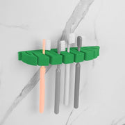 Oggetto da parete autofissante per tenere i dentifrici, contenitore per i dentifrici sotto la doccia, cappio multifunzionale, adatto per presine, penne e chiavi (verde).