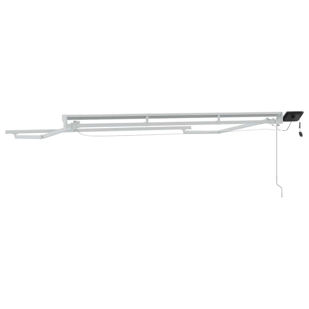 Cornice per Tenda Manuale con LED Bianco 3,5 x 2,5 m Alluminio