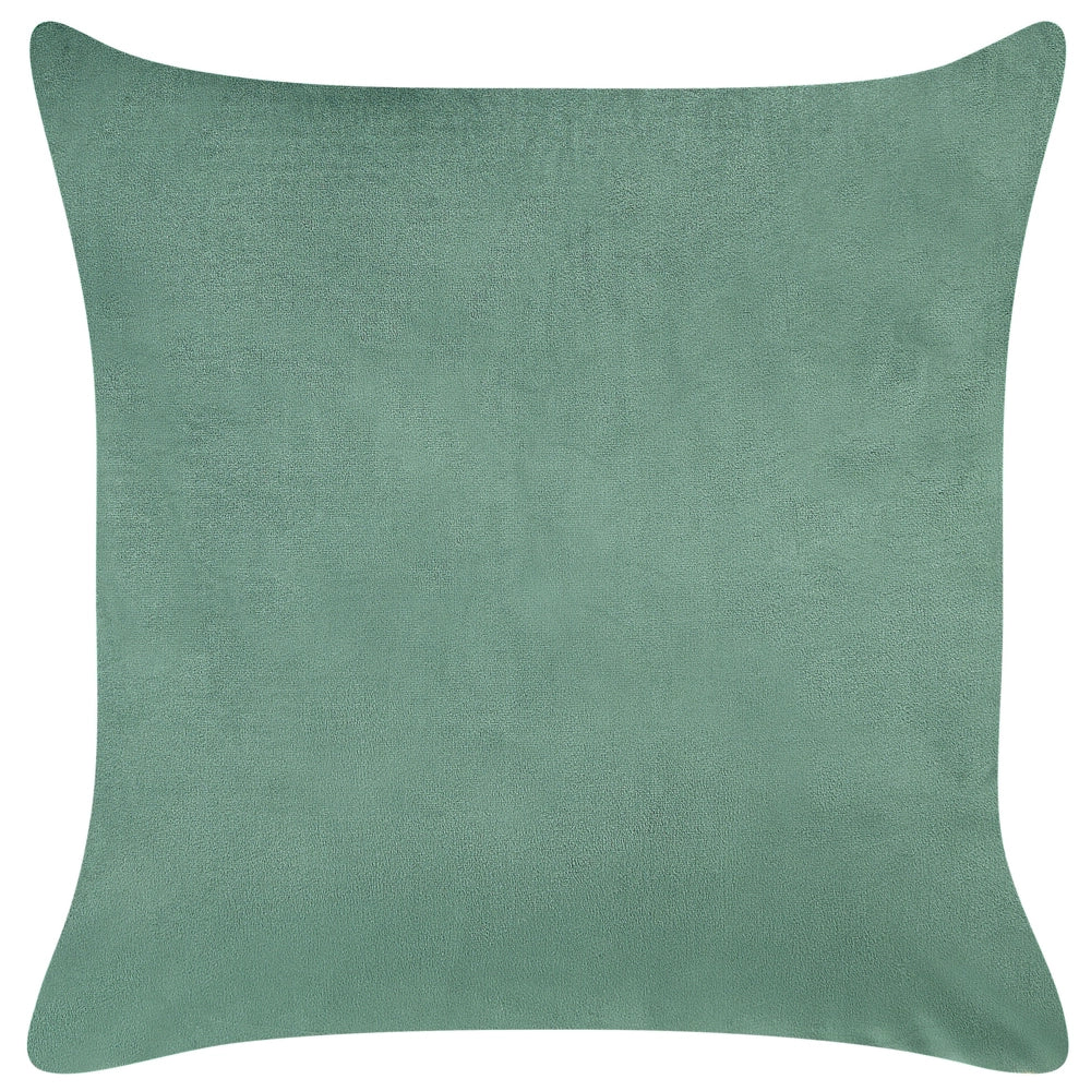 Set di 2 cuscini sparsi in velluto verde 45 x 45 cm Cuscino da lancio con motivo a farfalla Sfoderabile con imbottitura