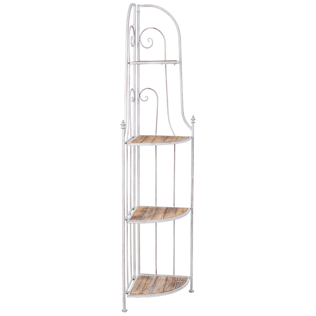 Mensola espositiva beige, 37x37x175h cm