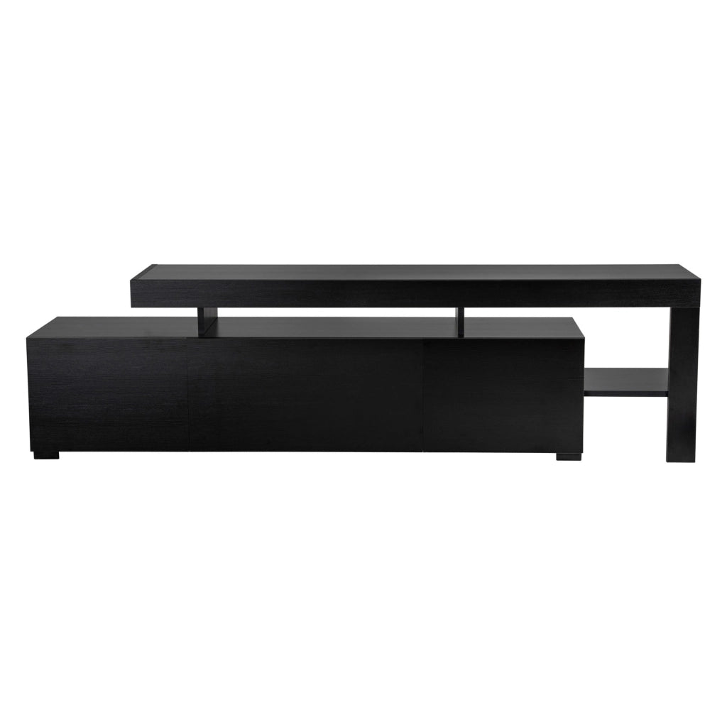 Trasacco, Mobile Porta tv un Ripiano, 192x37x53h cm Nero