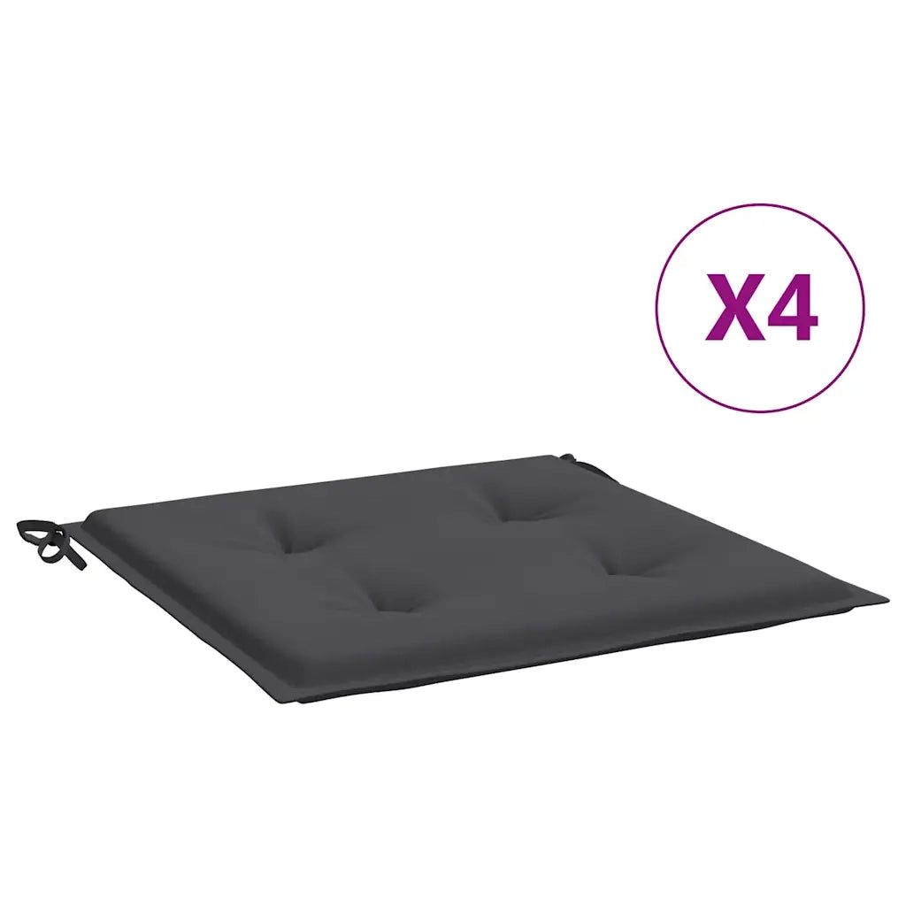 Cuscini per Sedia 4 pz Antracite 50x50x4 cm in Tessuto Oxford