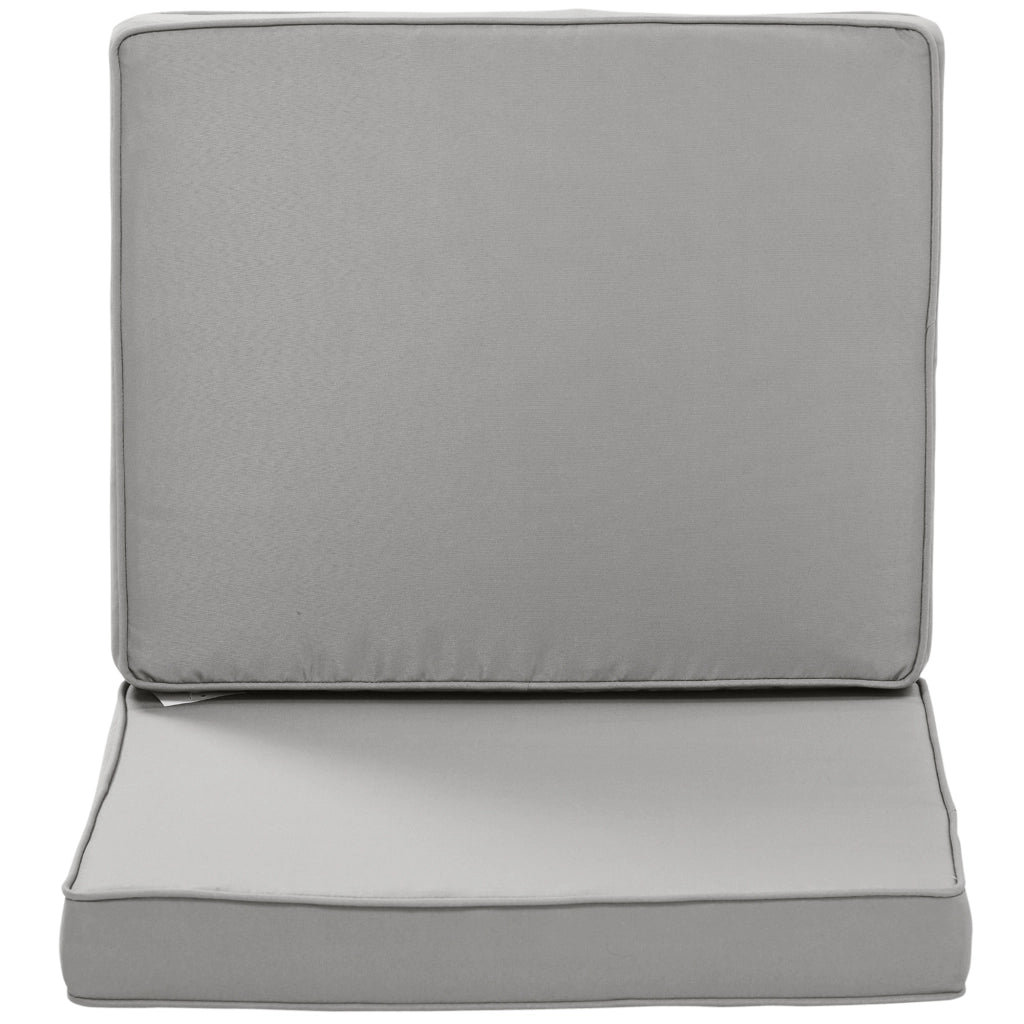 Cuscini 2 Pezzi per Sedie ¨C zephmum ¨C 56x52x7 cm Grigio Chiaro Tessuto Imbottito