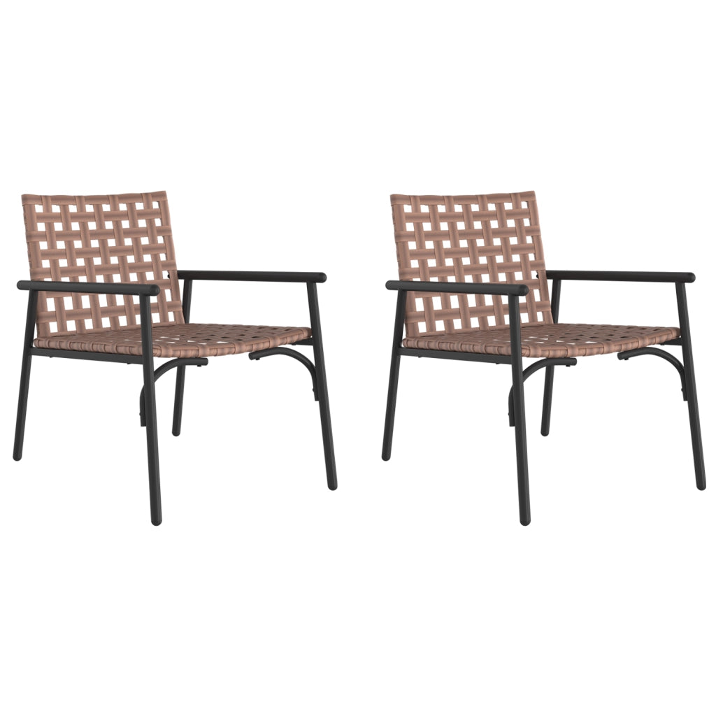 Poltrone da Giardino  2 pz Nere 79x56x73,5 cm in Rattan