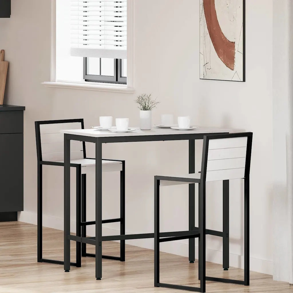 tavolo Bianco 100 x 50 x 91 cm Legno ingegnerizzato e acciaio CFW1944432