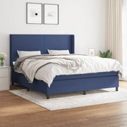 Giroletto a Molle con Materasso Blu 160x200 cm in Tessuto 3131287