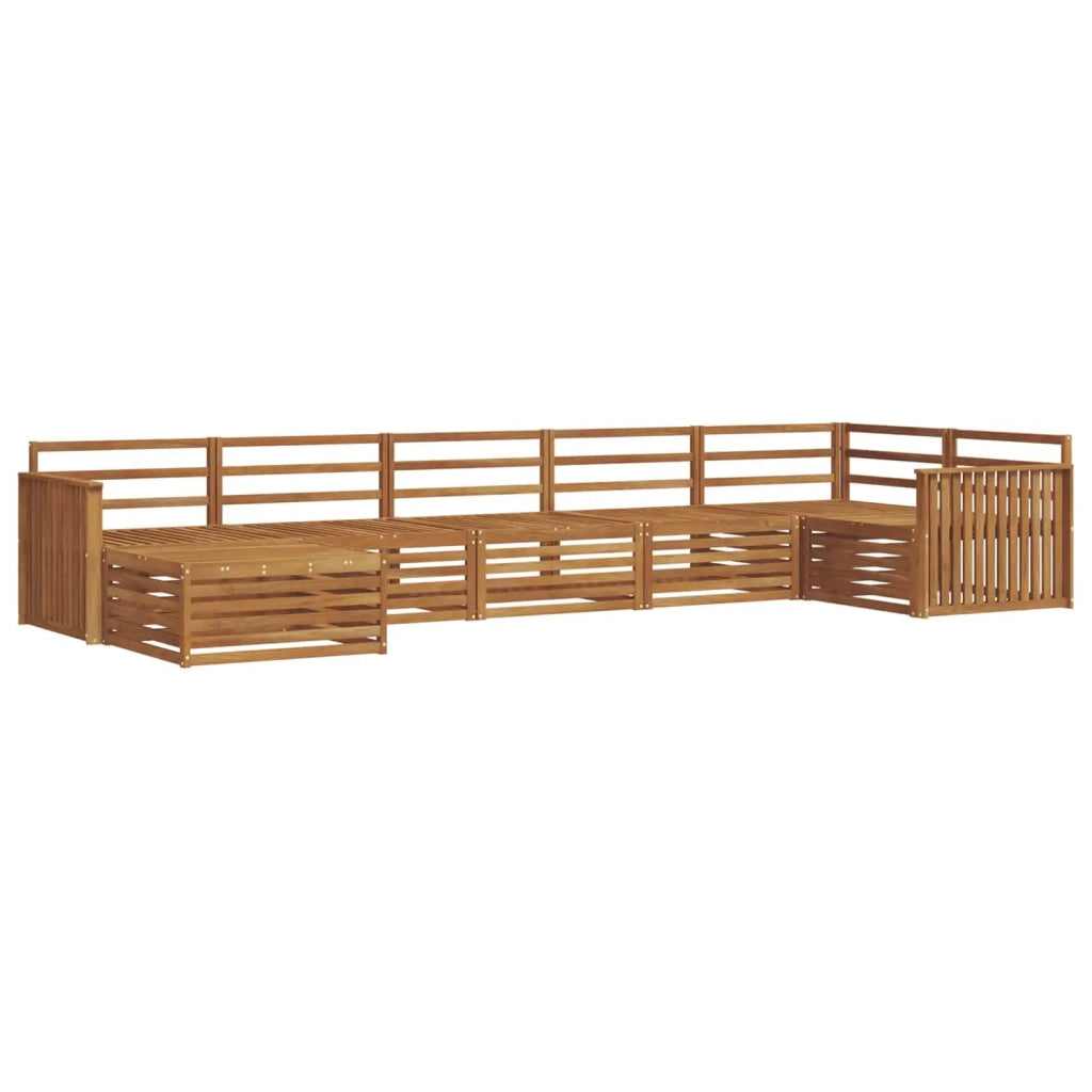 Set divani 7 pcs Naturale Legno di Acacia Massello 3373814