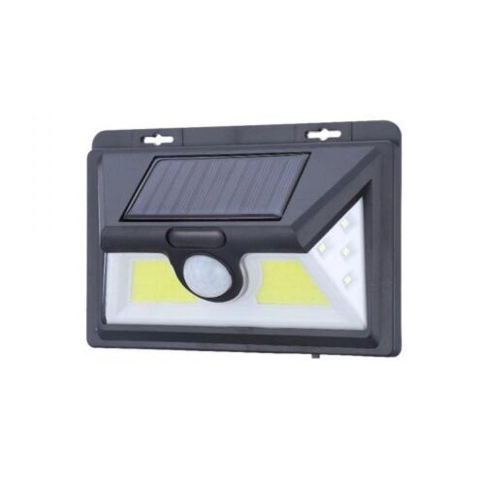 Trade Shop - Lampada Led Cob Luce Ricarica Solare Applique Parete Sensore Movimento Tx-9498 -