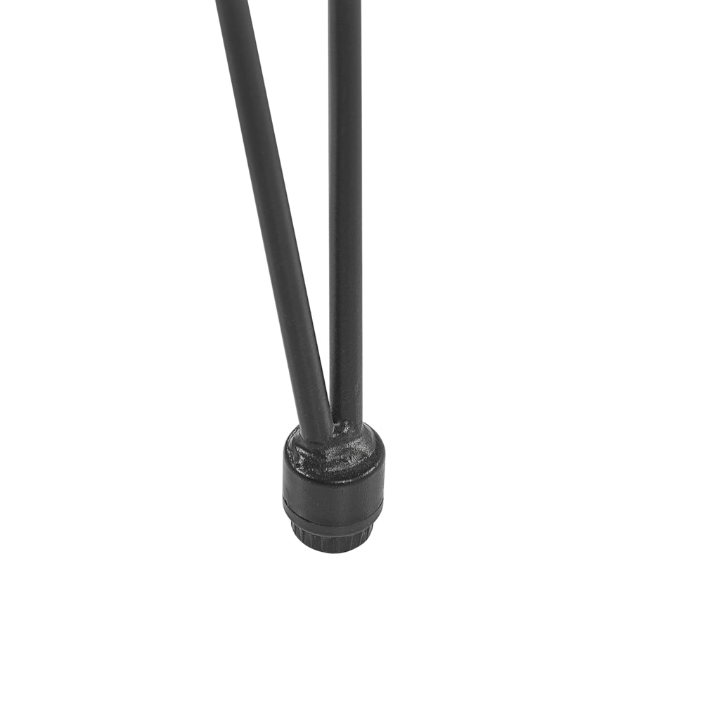 Set da 3 pezzi da bistrot, in finto rattan marrone, con gambe a forcina in metallo nero, piano in vetro