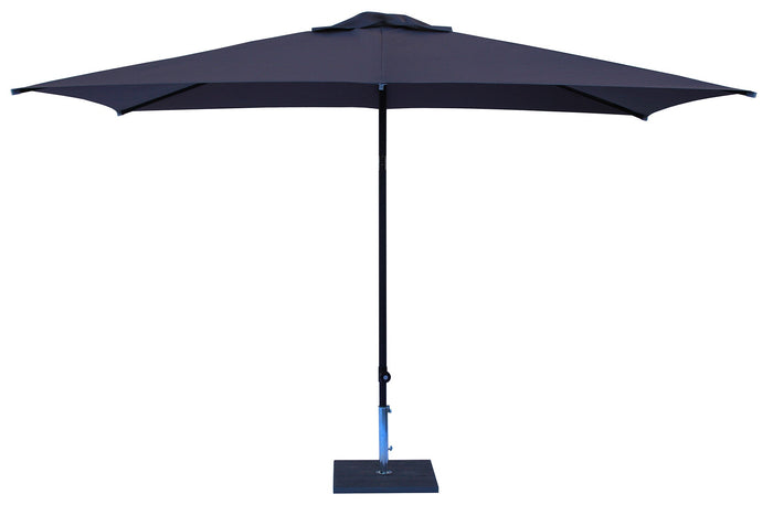 Ombrellone da Giardino 3x2 m Palo Ø38 mm in Alluminio Tessuto Poliestere Trend Antracite