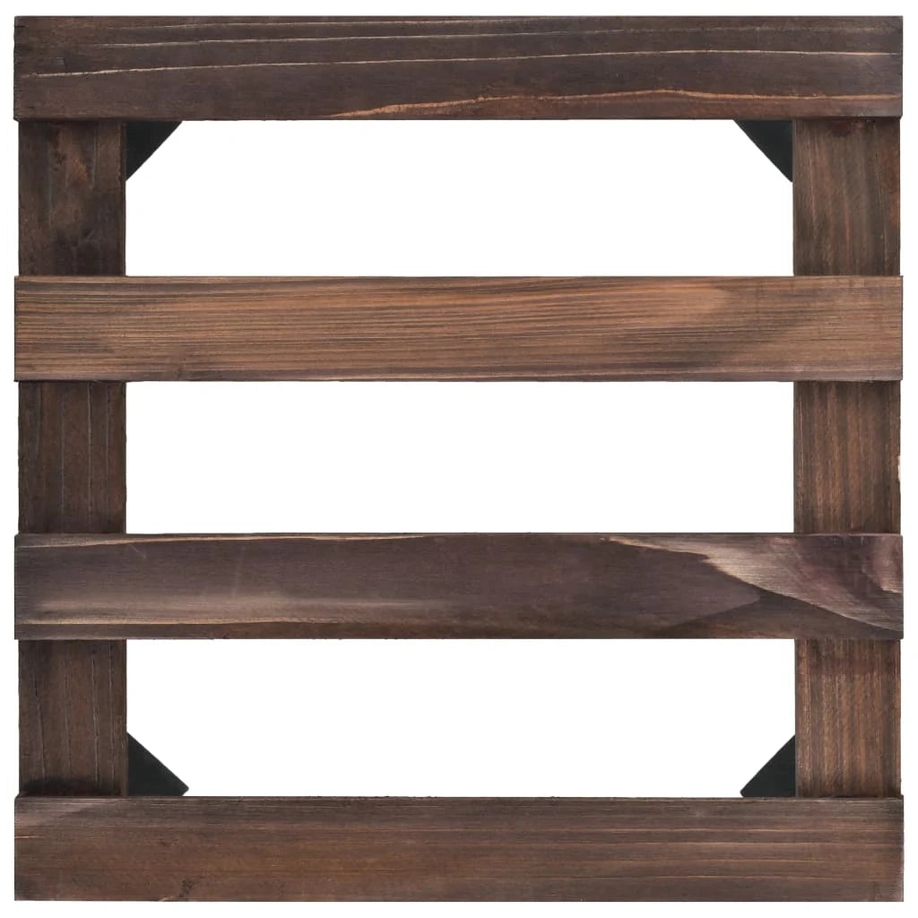 Portavasi con ruote in legno di cedro set da 4 25 x 25 cm marrone 02_0045189