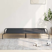 Cuccia per Cani Rialzata Nera 150x90x20 cm Textilene e Acciaio