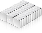 30 pezzi di magneti forti, 10 x 10 x 4 mm magneti di neodimio extra forti, la direzione del polo N del magnete rettangolare è contrassegnata con I, magnete rettangolare per mobile cucina, pannello magnetico
