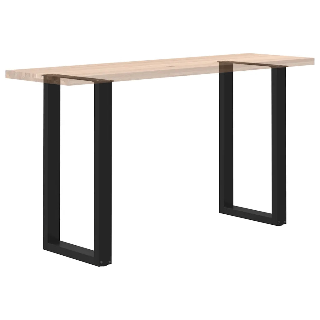 Gambe per tavolo da bar a forma di U 2 pz nere 40x(90-91) cm in acciaio 4013216