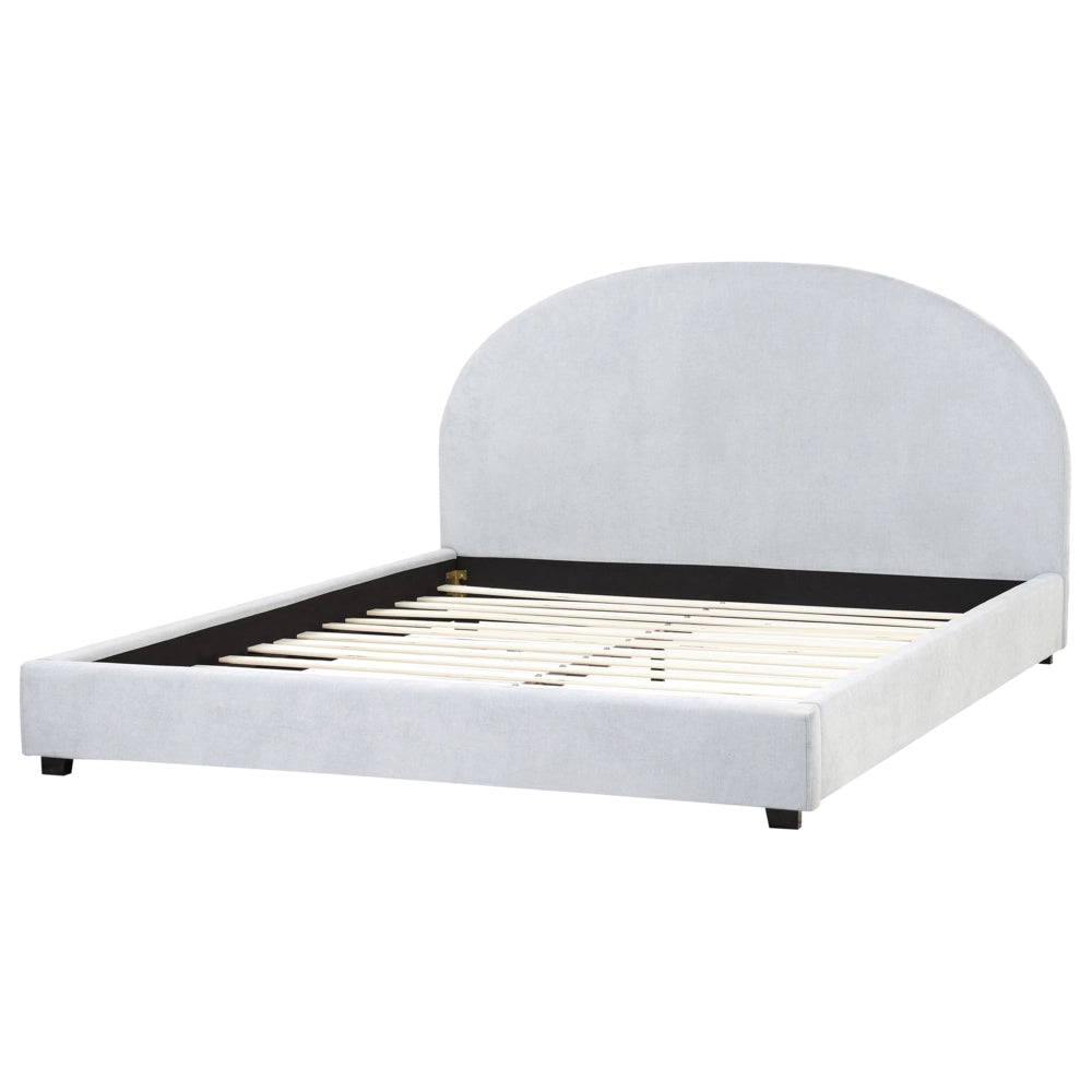 Letto matrimoniale ad acqua in tessuto azzurro 180 x 200 cm tessuto retrò minimalista