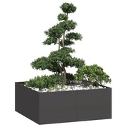 Fioriera Nera 100x100x40 cm in Acciaio 860815