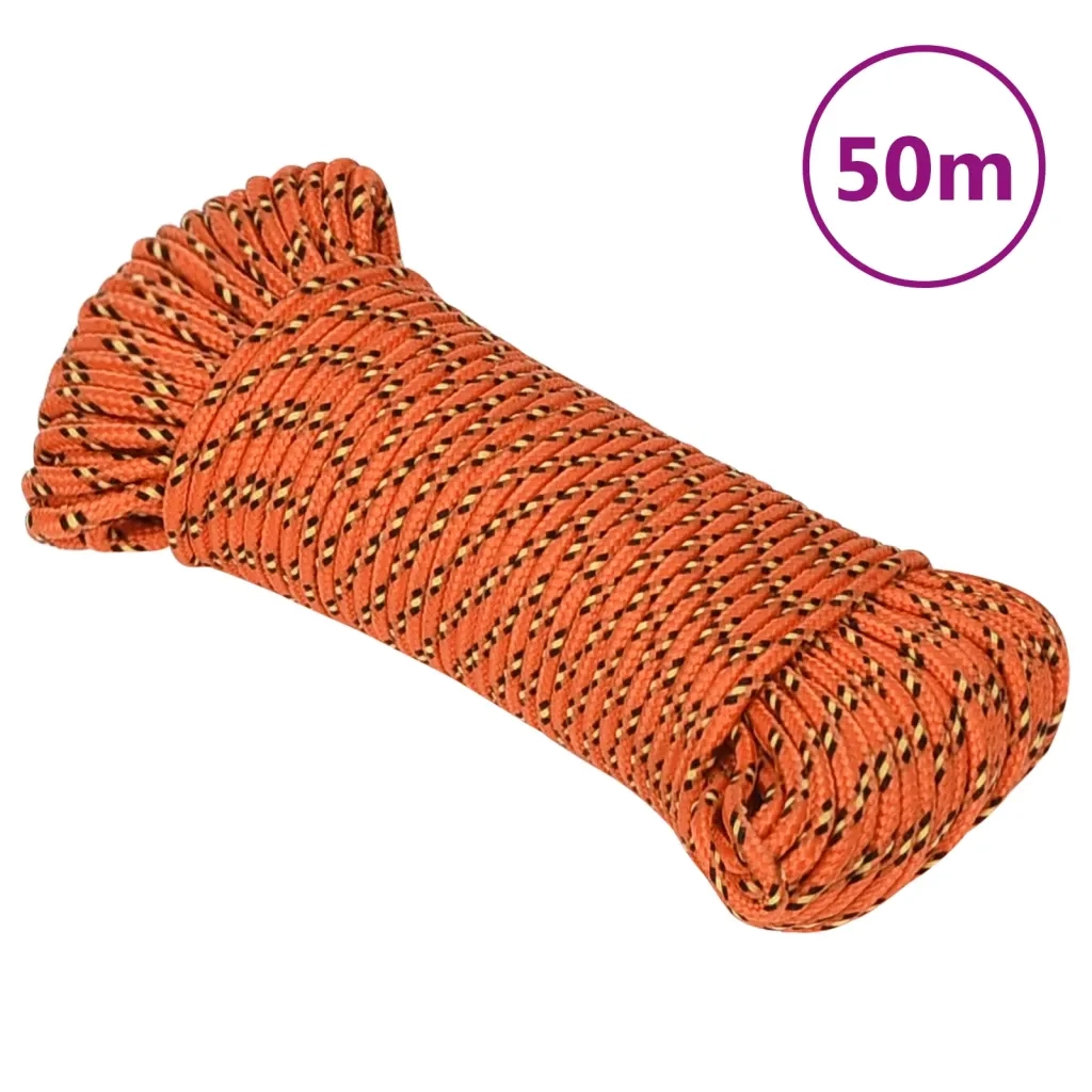 Corda Nautica Arancione 4 mm 50 m in Polipropilene cod mxl 43910