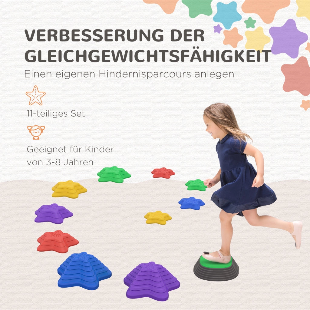 Set di pietre per giardino bambini ¨C zephmum ¨C design stella marina, 11 pezzi, 80 kg