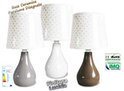 Lampada da Tavolo con base in Ceramica Dots Lucida 26 cm 3 Colori