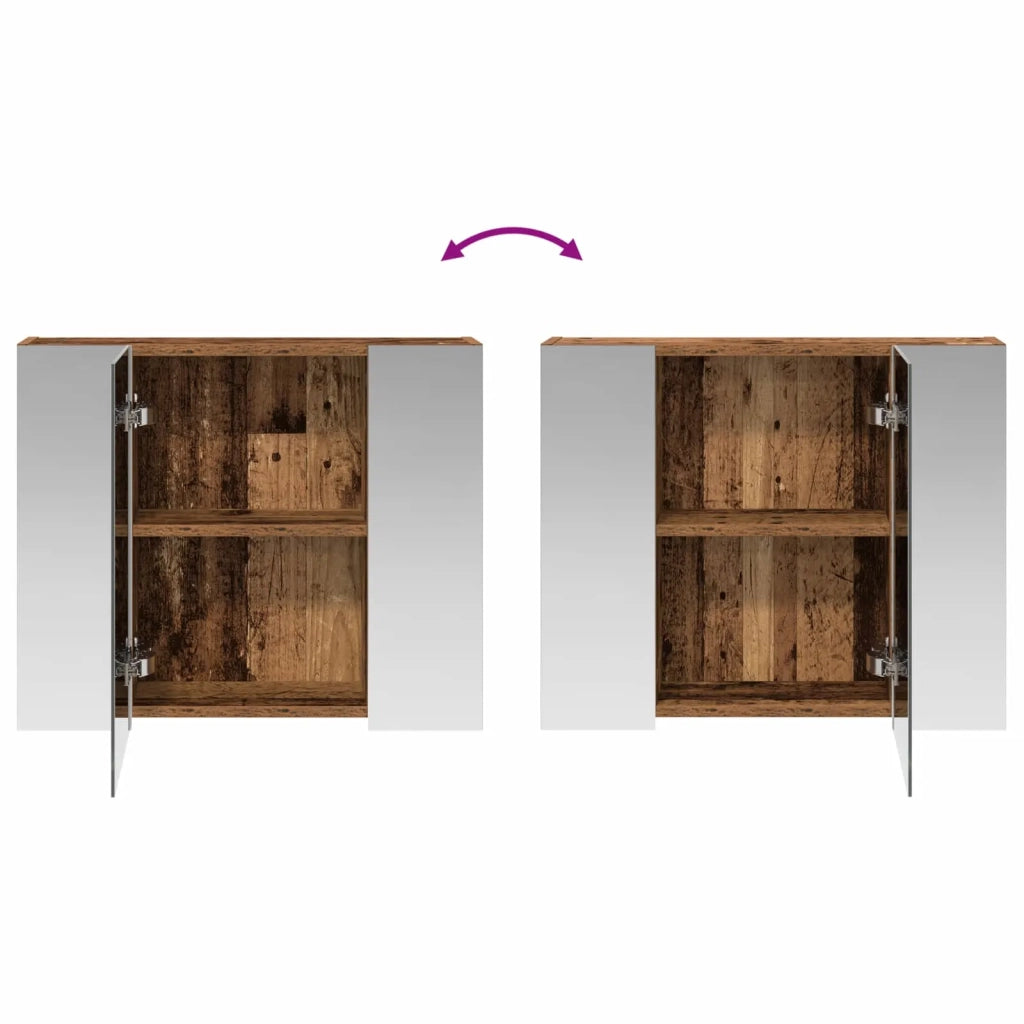 Mobiletto per specchio da bagno Legno vecchio 60 x 14,5 x 50 cm 889077
