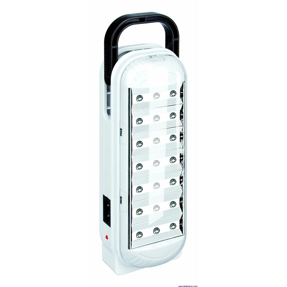 Trade Shop - Lampada A Led Di Emergenza Portatile Ricaricabile Luce Bianca Fredda Con Manico -