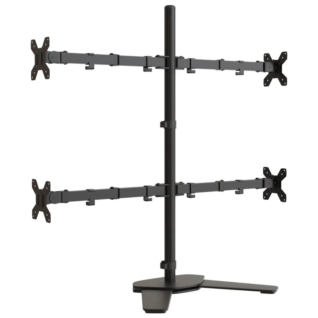 vidaXL Supporto per Monitor in Acciaio Nero VESA 75/100 mm