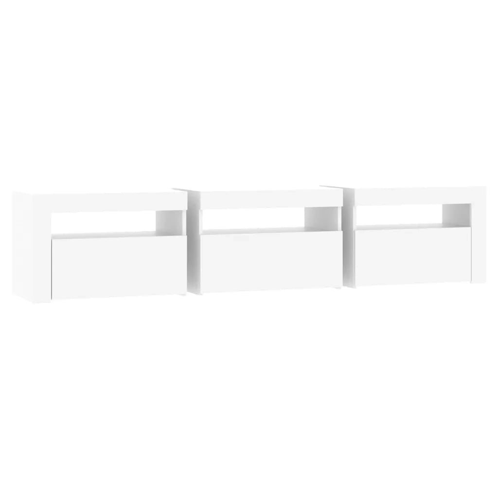 Mobile Porta TV con Luci LED-Mobile per TV-Credenza TV Bianco 180x35x40 cm