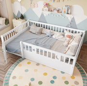 Letto per bambini 140x190 cm con sponde di sicurezza e decorazioni stella e luna