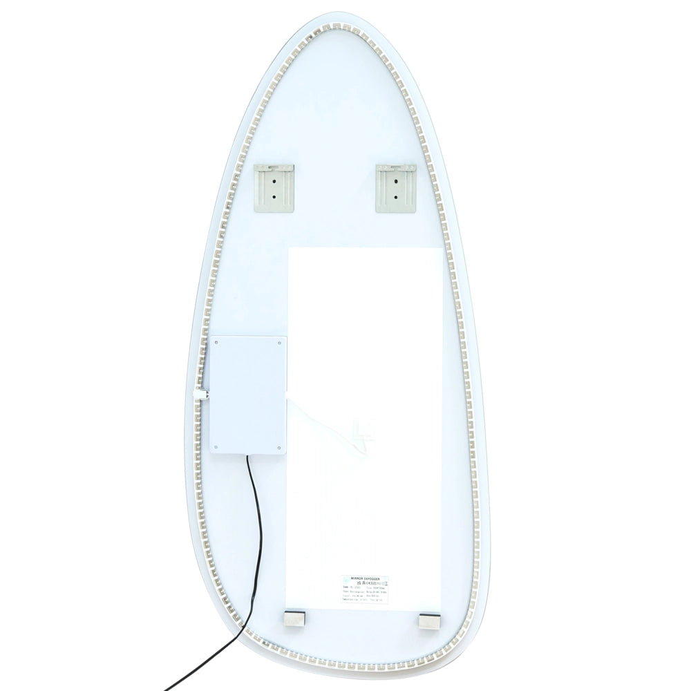 Specchio da parete a LED 130 x 60 cm, moderno e contemporaneo, per bagno, toeletta e camera da letto