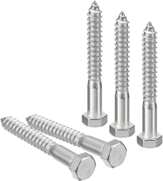 Viti a 5 viti 1/2" x 4" a dente parziale viti in acciaio inossidabile 304 - Allecto plus