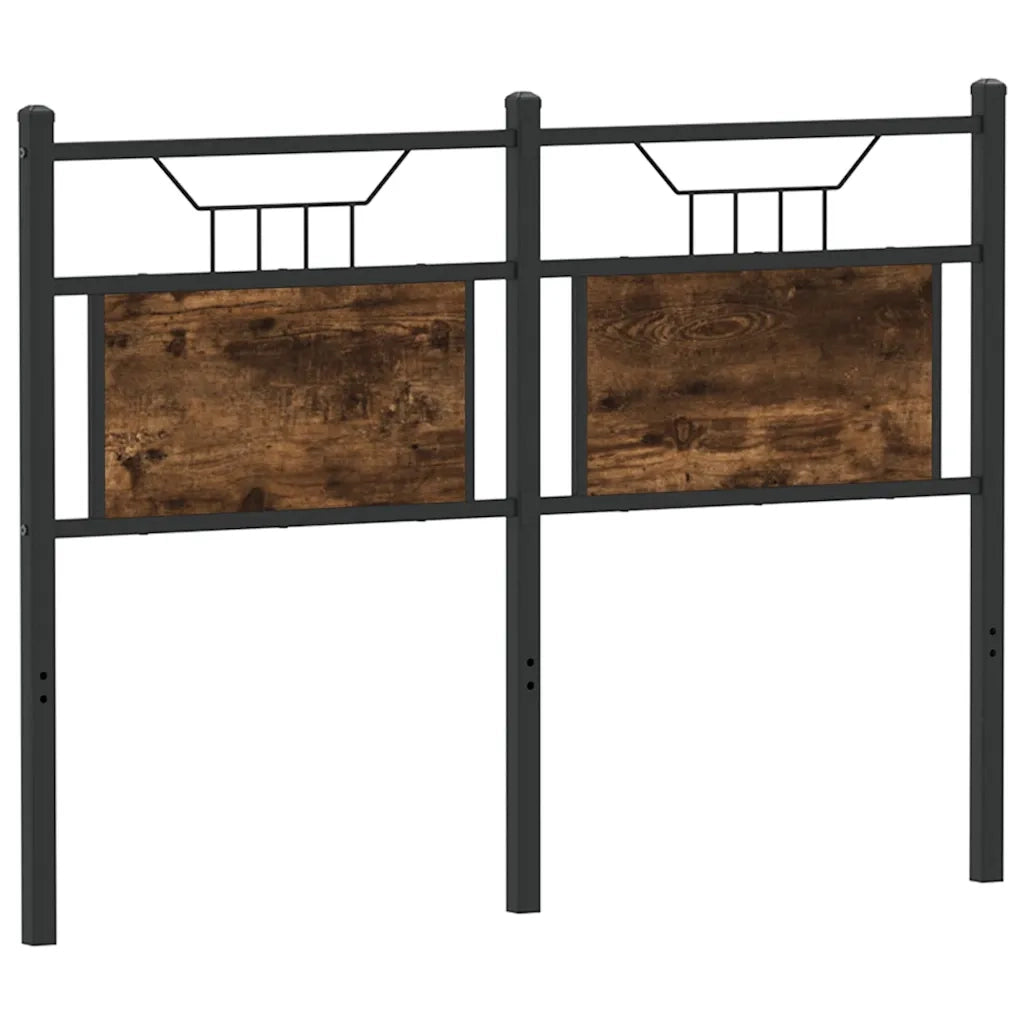 Testiera Rovere Fumo 120 cm in Legno Multistrato e Acciaio