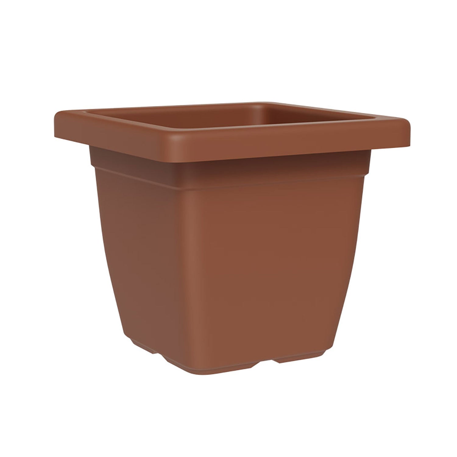 Vaso Quadrato Indoor e Outdoor Nazca Clay 45x45 cm in Plastica Riciclata Argilla