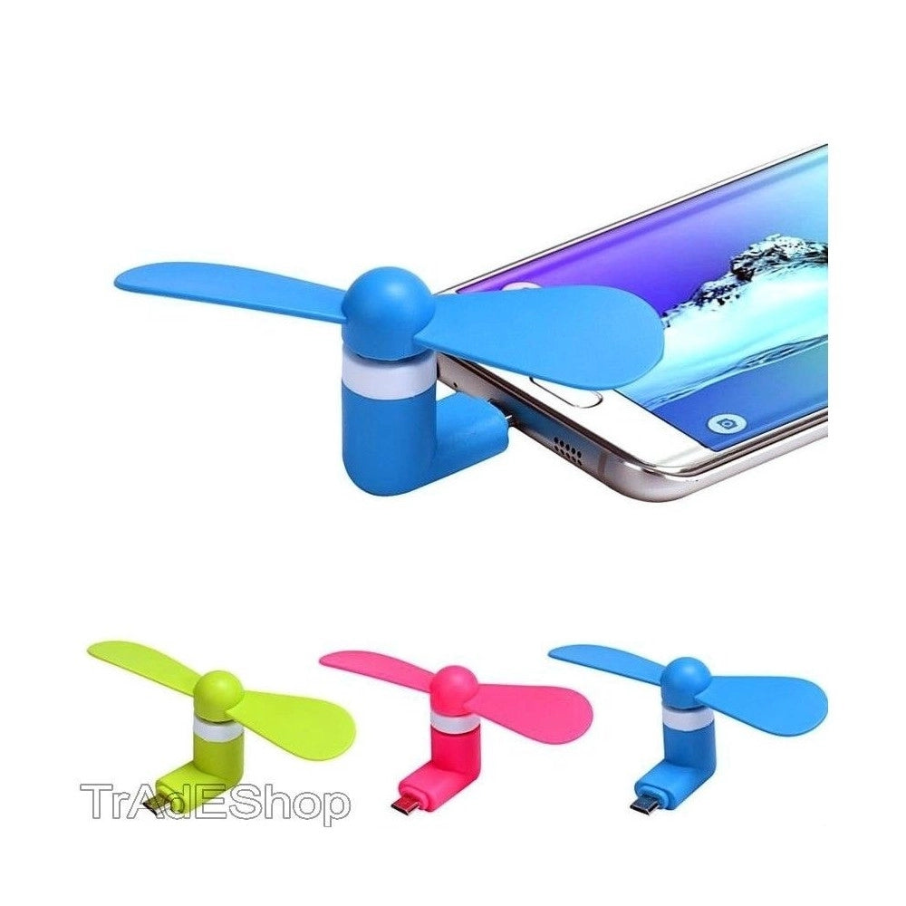 Trade Shop - Ventilatore Mini Fan Portatile Usb Per Pc Notebook Miniusb Smartphone Cellulare -