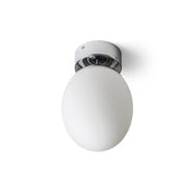 Plafoniera MERINGUE 16 da soffitto  vetro opalino/cromo 230V E27 15W IP44