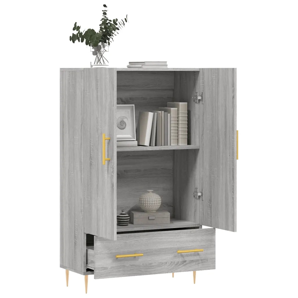 Credenza Grigio Sonoma 69,5x31x115 cm in Legno Multistrato 828226