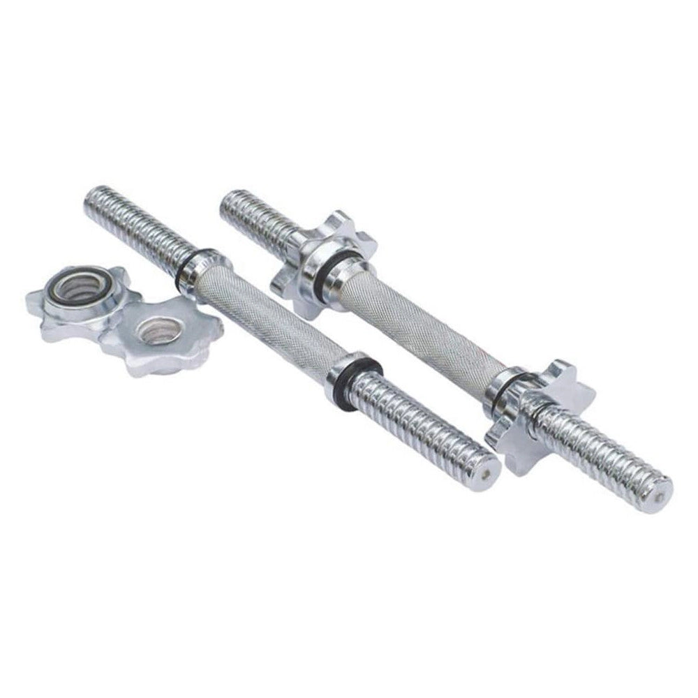 Trade Shop - 2 Manubri Filettati Da 40cm Per Sollevamento Pesi Sport Allenamento Palestra -