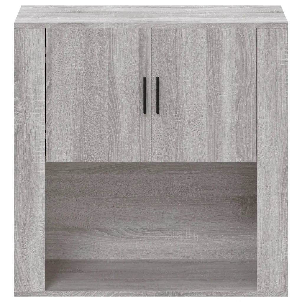 Armadietto a Muro | Mobile Pensile Grigio Sonoma 80x33x80 cm in Legno Multistrato