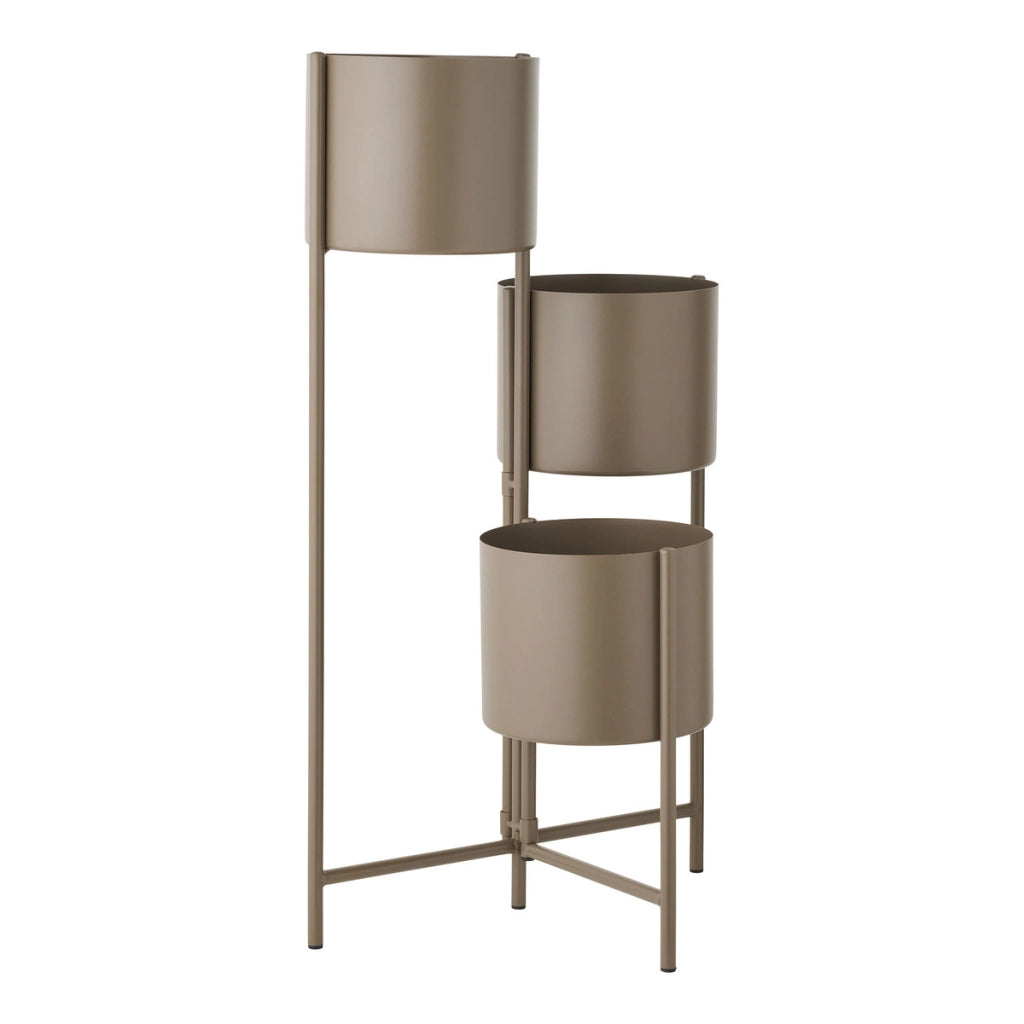 Vaso per Piante HN20, Marrone, Metallo, 23x22,5x75,5 cm