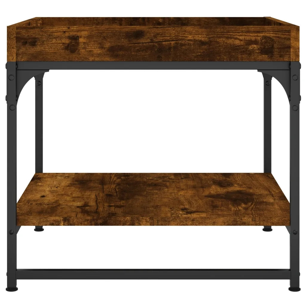 Tavolino Salotto Rovere Fumo 49,5x49,5x45 cm Legno Multistrato 832810