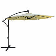 Ombrellone da giardino MILIN, beige con illuminazione a LED peso 12,7 kg dimensioni 300x300x245 cm