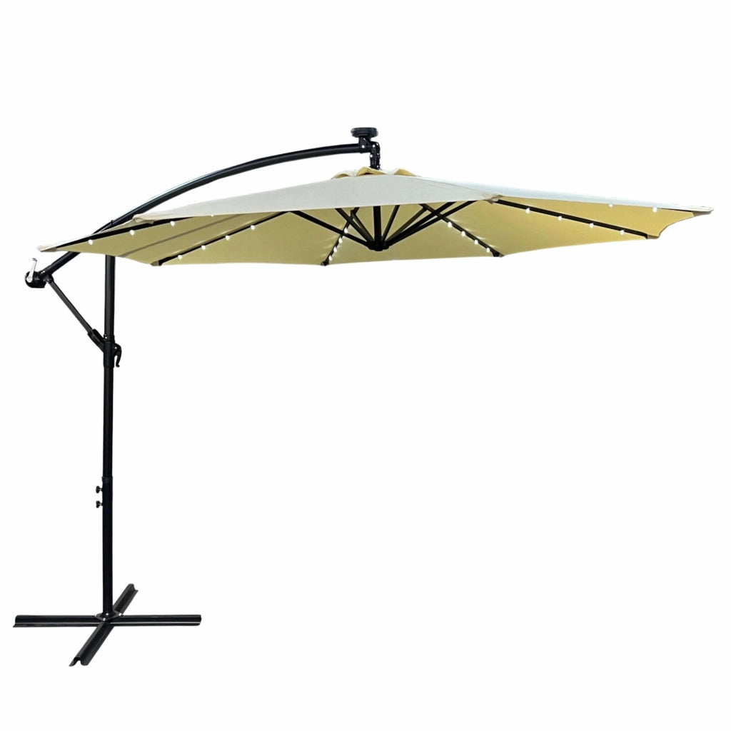 Ombrellone da giardino MILIN, beige con illuminazione a LED peso 12,7 kg dimensioni 300x300x245 cm