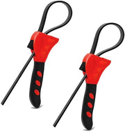 Set di chiavi per filtri a olio regolabili - Chiave multifunzione per cavi - Chiave in gomma/PP - Adatto per auto e riparazioni nautiche - 58 x 2 cm / 49 x 1,2 cm