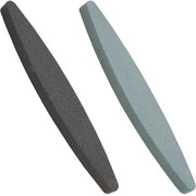 Set di Lavorazione 2 pezzi - Silicato di Carbone/ Ossidiana di Alluminio - Grana 180/240 - Attrezzo per Giardinaggio - Asce - Durevole e Resistente all'Uso Esterno - Pietra di Affilatura