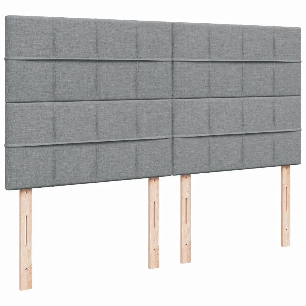 Giroletto a Molle con Materasso Grigio Chiaro180x200 cm Tessuto