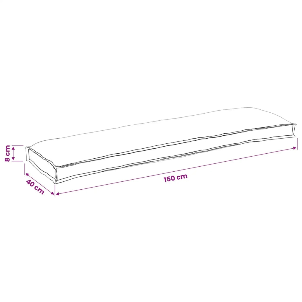 Set di Cuscini per Pallet 2 pcs Crema 150 x 40 x 8 cm 42001710
